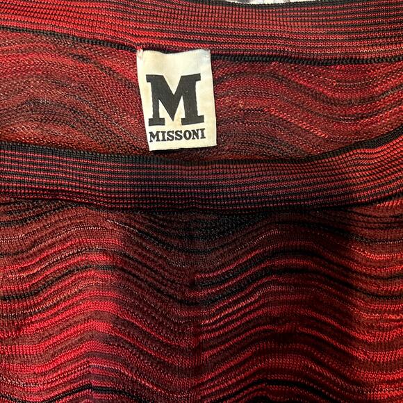 Missoni M Signature Red Oversize Tunic Top Short Sleeve Draped - XL - Picture 3 of 3